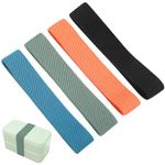 UPKOCH 4 Pcs Bento Box Fixing Straps, Elastic Lunch Box Straps, Lunch Container Elastic Band, Bento Box Belt