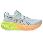 ASICS Women's Gel-Nimbus 26 Paris Running Shoes, Cool Grey/Safety Yellow, 6.5 UK