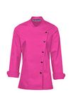 Long Sleeves Women's Ladies Chef's Coat Jackets by Uniformates (S (to Fit Bust 34-35), Pink)