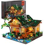 Funwhole Lakeside-Lodge Building Set with LED Lights - Construction Building Model Set 1969 PCS for Teen and Adults with LED Lighting Kit