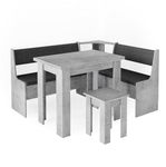 Vicco Corner bench group Roman, Concrete/Anthracite, 150 x 120 cm with table