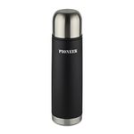 Pioneer Insulated Vacuum Flask for Hot Drinks 1000 ml/ 1 Litre Travel Flask, 18/10 Stainless Steel - Keeps Drinks Hot for 8 Hours, Black