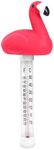 Floating Pool Thermometer, Large Display with String Easy to Read, Shatter Resistant, for Outdoor & Indoor Swimming Pools, Spas, Hot Tubs & Aquariums (Flamingo)