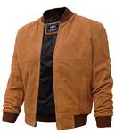 Brown Suede Vintage Leather Jacket Mens | [1108902] Suede Light Brown, S