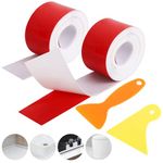 2 Rolls Bath Sealant Strip, 21FT Shower Seal Strip White Adhesive Waterproof Caulk Strip with 2 Sealing Tool for Toilet, Bathroom,Kitchen,Bathtub,Wall Corner