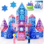 Diamond Magnetic Tiles Girl Toys Age 6-7 6-8 3-5, Frozen Toys for Girls, Birthday Gifts & Toys for 3 4 5 6 7 8+ Year Old Girls & Boys, Magnetic Building Blocks Princess Toys