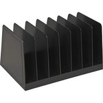 Desktop File Organizer, Mail Organizer, 7 Compartments Office File Sorter, for Easy access to your files, Invoices, Letters and more - 4.5" Height x 8.8" Width x 5.5" Depth - Black, Eco-Friendly