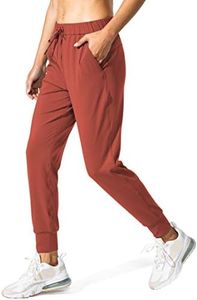 SANTINY Women's Joggers Pants Pockets Drawstring Running Sweatpants for Women Lounge Workout Jogging(Savannah Red_S)