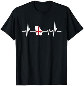 Heartbeat Design Georgian Flag Georgia T-Shirt