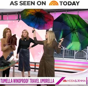 TUMELLA Windproof Travel Umbrella – Compact, Black