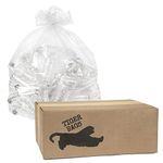 55 Gallon Extra Heavy Duty Trash Can Liners | 1.5 Mil, 36" w x 52" H (100 Count), Home and Commercial Use (Clear)