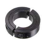 sourcing map Shaft Collar for 1" Rod 1-3/4" OD 1/2" Width Black Oxide Plating Double Split Axle Clamp-On Collar with Set Screw