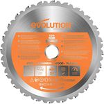 Evolution Power Tools R210TCT-24T (Rage) Multi-Material TCT Blade Cuts Wood, Metal and Plastic, 210 mm