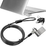 AboveTEK Laptop Lock, 3-in-1 Laptop Security Locks Cable - 2m Security to Desk - Durable Steel Laptop Locking Kit w/2 Keys, Universal Anti Theft Hardware for Desktop Protection