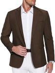 COOFANDY Mens Casual Sports Coat Slim Fit Lightweight Blazer Jacket Single Breasted Suit Coats Brown