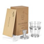 RECAPS Filling Tool Holder Coffee Tamper Kit Compatible with Vertuoline Coffee Pods Refill Vertuo Pods Reusable Refillable Coffee Filter(1 Tamper and 1 Holder and 30 Aluminum Foil Lids)