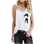 Tank Top Blouse Vest Women Summer Lip Print O-Neck Sleeveless T-Shirt - Purple - 40