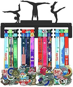 GENOVESE Women's Gymnastics Medal Hanger,Trophy Holder for Gymnasts,Medals Hangers for Sports,Matte Black Metal Display Rack