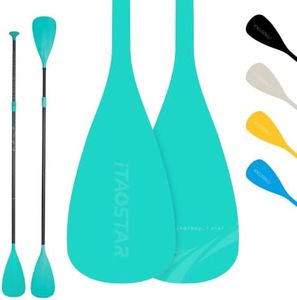 iTAOSTAR GP11C-Mint Green 4-Piece Paddle Board Paddle, SUP Paddle with Kayak Kit Lightweight,Floating Paddle Board Aluminum Alloy Shaft Glass Fiber Blade
