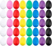 40 Pieces Plastic Egg Shakers Percussion Musical Egg Maracas with 8 for Kids Toys Music Learning DIY Painting