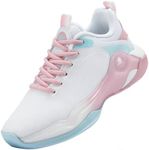 Beita Basketball Shoes for Women Fashion Sneakers Sport Shoes Anti Slip Breathable,White Pink, 5