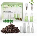 LetPot 172 Pcs Seed Pod Kits, Hydroponics Growing Sponges, Grow Anything Kit Pod for Hydroponic with 60 Sponges, 2 Nutrients, 25 Baskets, 60 Stickers, 25 Germination Domes