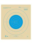 25 Yard Slow Fire Pistol Target, Official NRA Target B-16, Bullseye Target, (Blue, 100)