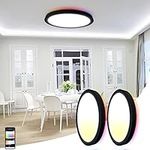 NOVELUX Smart Ceiling Light WiFi 12 Inch 25W, LED Ceiling Light Fixture 2700-6500K & Dimmable, Flush Mount Ceiling Light Compatible with Alexa Google Home for Bedroom Living Room-2PC