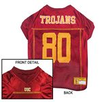 Pets First NCAA College University of Southern California Mesh Jersey for DOGS & CATS, X-Large. Licensed Big Dog Jersey with your Favorite Football/Basketball College Team