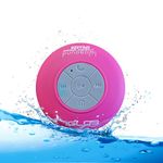 IGLO3 IgloSound HD Waterproof Bluetooth Shower Speaker, Portable Handsfree Speaker with Built-in Microphone, 6 Hours Playtime, Control Buttons and Dedicated Suction Cup for Bathroom, Pool, Pink