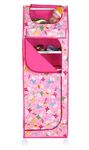 FLIPZON Baby Wardrobe Plastic Multipurpose 6 Shelve, Foldable, (Unbreakable Material) (Rabbit Pattern - Pink)