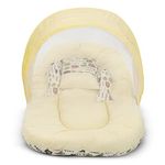 BAYBEE Baby Bedding Set for New Born Baby, Bed Mattress with Mosquito Net, Neck Pillow & 2 Bolsters Sleeping Nest Travel Bed for Baby Infant Toddler Bed Set for Baby Boy Girl 0-6 Months