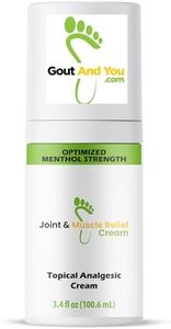 Gout and You Extra Strength Optimized Menthol Joint Discomfort Relief Cream for Joint Flare-Ups, Tendon, Muscle Ache - Fast Acting Joint Discomfort Relieving Rub with 19 Ingredients