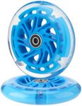 AOWISH 120mm Light Up Scooter Wheels Pair 120 mm LED Flashing 3 Wheel Scooter Front Wheel with Bearings for Kids Toddler Micro Kickboard Maxi Foldable Deluxe Kick Scooters (Blue)