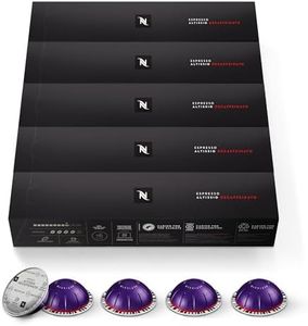 Nespresso Capsules VertuoLine, Altissio Decaffeinato, Dark Roast Espresso, 50 Count Espresso Coffee Pods, Brews 1.35 Ounce (VERTUO ONLY)