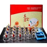 Acucare Acupressure Hijama Cupping Set of 24 Vacuum Cups Vacuum Cupping Therapy Kit Chinese Medicine Magnet Therapy Cupping Set Acupuncture Massager