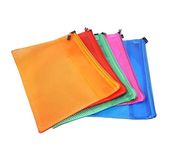 HATHIYANI Multipurpose Waterproof Zipper Pouches Document Holder/Pen Pencil Case/Stationery Storage Bags/Cosmetic Pouch/Travel Organizer (Multicolor)