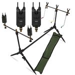 Carp Rod Pod Set & Swingers With 2 Bite Alarms Tone Volume & Sensitive Fishing