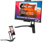 Portable Monitor Stand, Stand-Up Desk Mount for iPad, iPhone, Samsung Galaxy (Black)