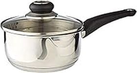 Morphy Richards 970122 Equip 20cm Pouring Saucepan with Glass Lid, Stainless Steel, Stay Cool Handles