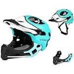 Lixada Kids Full Face Helmet Detachable Protective Safety Helmet for MTB Skateboarding Scooter Roller Skating Cycling 50-56cm