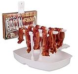 The Original Makin Bacon Microwave Bacon Dish - Makes Crispy Bacon in Minutes - Simple, Quick, and Easy to Use - Reduces Fat Content for a Healthier Meal - Molded in the USA