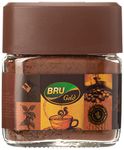 Bru Instant with Freshly Roasted Coffee Beans | Authentic Taste of Coffee from South Indian Plantations | 100% Coffee, 25g Jar