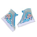 TLISMI Children’s Cute Cartoon Printed Reusable Waterproof Thick PVC Zipper Shoe Cover with Adjustable Drawstring Non-Slip Silicone Sole Rain Protection Boots Fancy Portable Overshoes for Girls, Boys