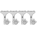 Musiclily Pro 4 in Line Sealed Electric Bass Tuners Machine Heads Tuning Keys Pegs Set for 4 String Precision Jazz Bass, Chrome