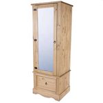 Core Products, Corona Waxed Pine Armoire With Mirrored Door