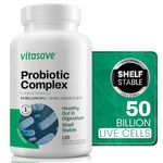 Vitasave Probiotic for Women and Men with 40 Billion CFU - High Potency Formula for Gut Health, Bloating & IBS Relief - Shelf Stable Supplement for Digestion & Immune Support(120 Count, Pack of 1)