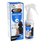 VETIQ Denti-Care Spray For Cats 12+ Weeks & Dogs 8+ Weeks, Toothpaste Alternative to Help Reduce Oral Bacteria & Freshens Breath, 100 ml