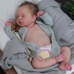 ROSHUAN 20 Inch Reborn Baby Dolls Sleeping Boy Realistic Newborn Baby Handmade Silicone Full Vinyl Body Life Like Reborn Dolls for Kids Age 3+