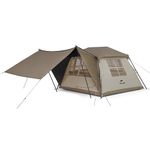 Naturehike Camping Tent, 4Season Family Cabin Tent for 4 Person, Glamping Luxury UPF12500+ Tent with Mesh Window & Large Shelter,Waterproof Breathable Pop Up Tent for Camp,Hike,Travel, Easy to Set Up